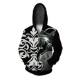 thumbnail image 2 of Sudadera con capucha de otoño para hombre, sudadera con capucha con estampado de caballero y guerrero, sudadera con cremallera, sudadera con capucha informal holgada, ropa Y2k, sudadera, 2 of 4