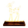 thumbnail image 2 of Dserhfy Metal Lighted Christmas Deer Decoration Light Up Reindeer Figurine with Wooden Base for Indoor Outdoor Home Yard Tabletop Decor, 2 of 8