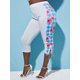 thumbnail image 1 of Leggings de encaje de gingham florales Rosegal Leggings de talla grande, 1 of 5