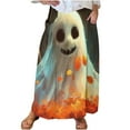 thumbnail image 2 of WFJCJPAF 2024 New Halloween Clearance! Long Skirt for Women under Black,Women's Printed Elastic Waistband Pleated Pocket Skirt With Mid Calf Skirt - Black L, 2 of 5