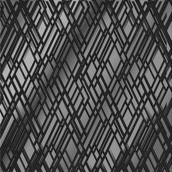 Ahgly Company Indoor Square Patterned Gray Area Rugs, 4' Square