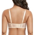 thumbnail image 2 of Exerin Women's Sexy Lace Bras Underwire Plus Size See Through Mesh Sheer Bra(Beige,42D), 2 of 5