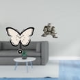 thumbnail image 2 of Reloj de pared con forma de búho, decoración para sala de estar, dormitorio, resina acrílica, detalles únicos de mariposa y flores, ideal para regalar, 2 of 8