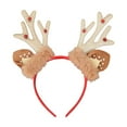 thumbnail image 2 of Christmas Antler Headband, Gold Reindeer , Soft Lint Fabric, Elastic Fit for Holiday Parties,Vsgery, 2 of 8