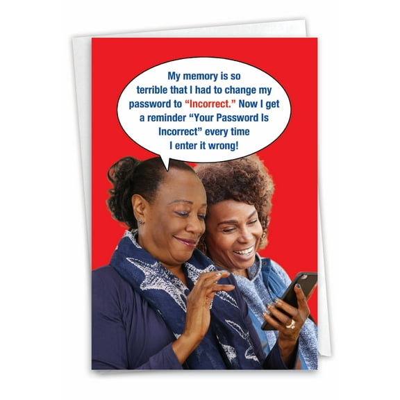 1 Funny Birthday Card with Envelope - Incorrect C9345BDG-ET