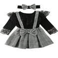 thumbnail image 1 of Kids Matching Clothes Little Brother Romper Overall Big Sister Skirt Outfits Set, 1 of 7