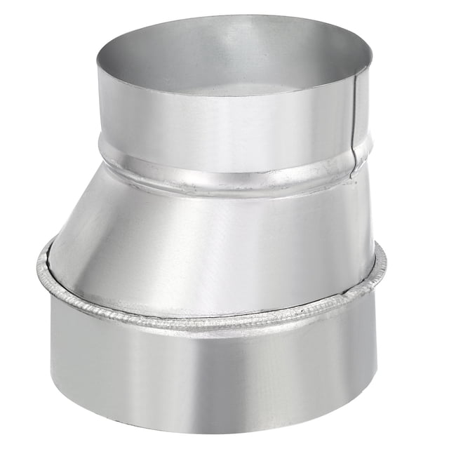 Uxcell Réducteur de Conduit Excentrique 5 Pouces à 4 Pouces, 1Pcs Connecteur de Conduit en Fer Galvanisé Adaptateur de Conduit d'Air Rond