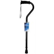 Carex Ergo Offset Adjustable Handle Walking Cane for All Occasions, Black, 250 lb Weight Capacity