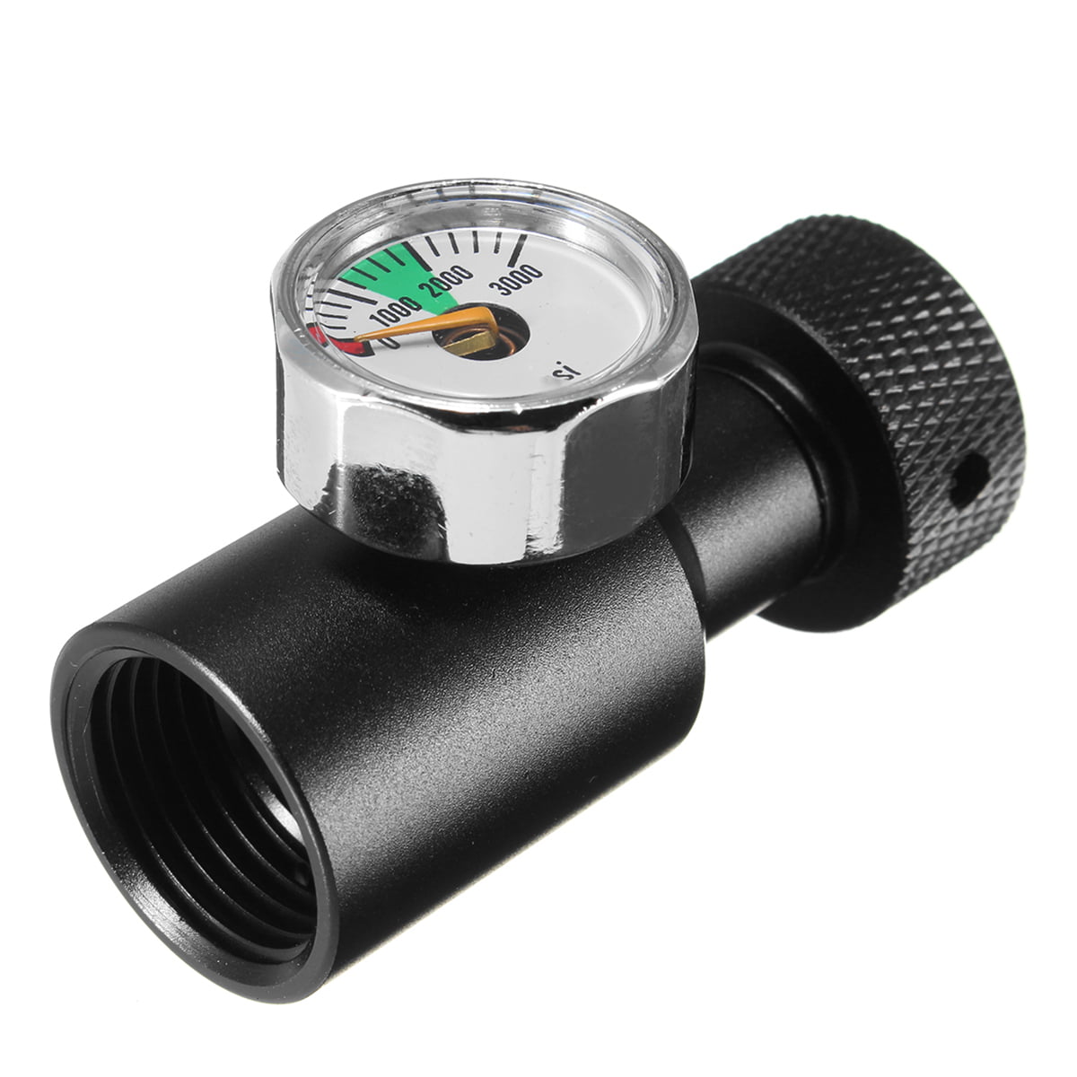 Rehomy CO2 Fill Adapter Air Regulator Paintball Remote Fill Adapter & Station On/Off 3000psi Gauge