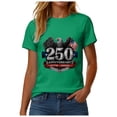 thumbnail image 6 of Leey-World Eagle and Flag 250 Years 1776-2026 250th Birthday T-Shirt 4th Of July Shirt Funny(Green,M), 6 of 8