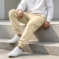 thumbnail image 7 of HKYNLAG Mens Baggy Sweatpants with Pockets Drawstring Elastic Waist Loose Soft Joggers Sweatpants for Workout Running Beige 3XL, 7 of 7
