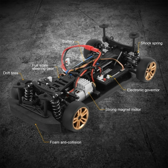 BotaniNest RC 60km/h Drift Remote Control High-Speed Racing Car Off-Road 4WD Vehicle 1/18 Remote control car