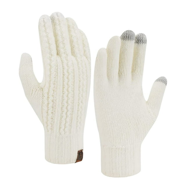 TINZ Winter Solid Color Knitted Gloves Suitable For Both Men And Women Providing Warmth And Comfort Women Gloves Gloves Mittens Women Women Gloves Mitten