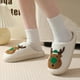 thumbnail image 5 of Zapatilla Navidad Ciervos Zapatillas Interior Cálido Mujeres Hombres Dormitorio para Invierno (36-37) Verde DQrwqpou Tenis De Mujer Tenis De Hombre, 5 of 6