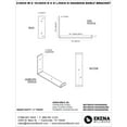 thumbnail image 2 of Ekena Millwork 2"W x 10"D x 6 1/2"H Steel Hanging Shelf Bracket, Stainless Steel, 2 of 10