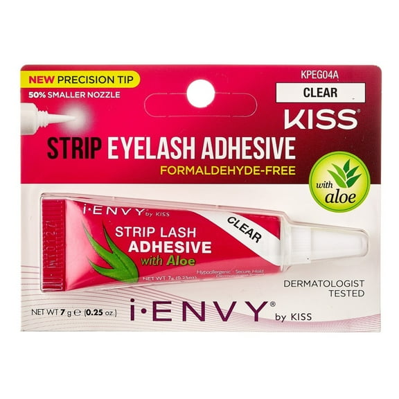 Kiss I Envy Eyelash Adhesive Strip With Aloe Clear 0.25oz (Pack of 3)