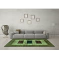 thumbnail image 3 of Ahgly Company Indoor Rectangle Abstract Turquoise Blue Modern Area Rugs, 2' x 3', 3 of 4
