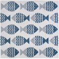 thumbnail image 2 of Unique Loom Outdoor Coastal Collection Area Rug - Pesci (6' 1" Square Navy Blue/Ivory), 2 of 6