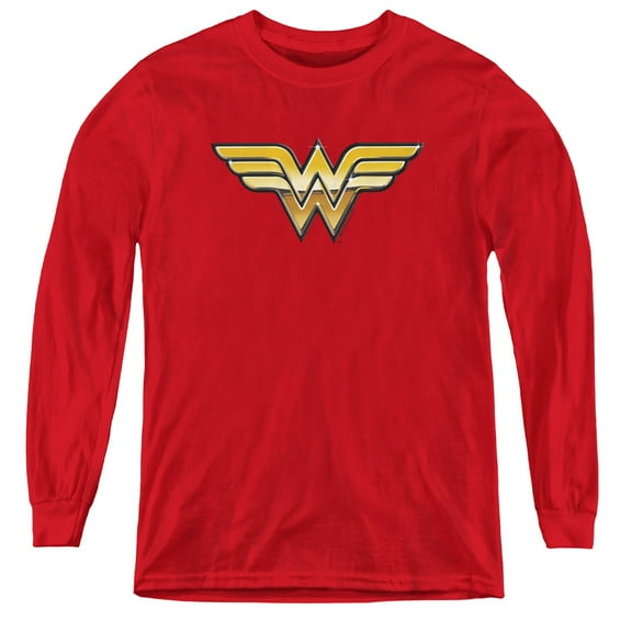 JLA Justice League Golden Youth Long Sleeve T-Shirt Red