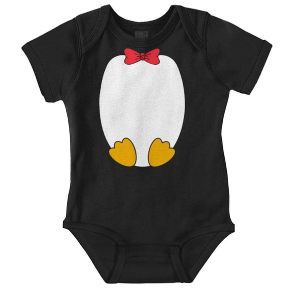 cute Baby Penguin Fake Tuxedo Romper Boys or Girls Infant Baby Brisco Brands 12M