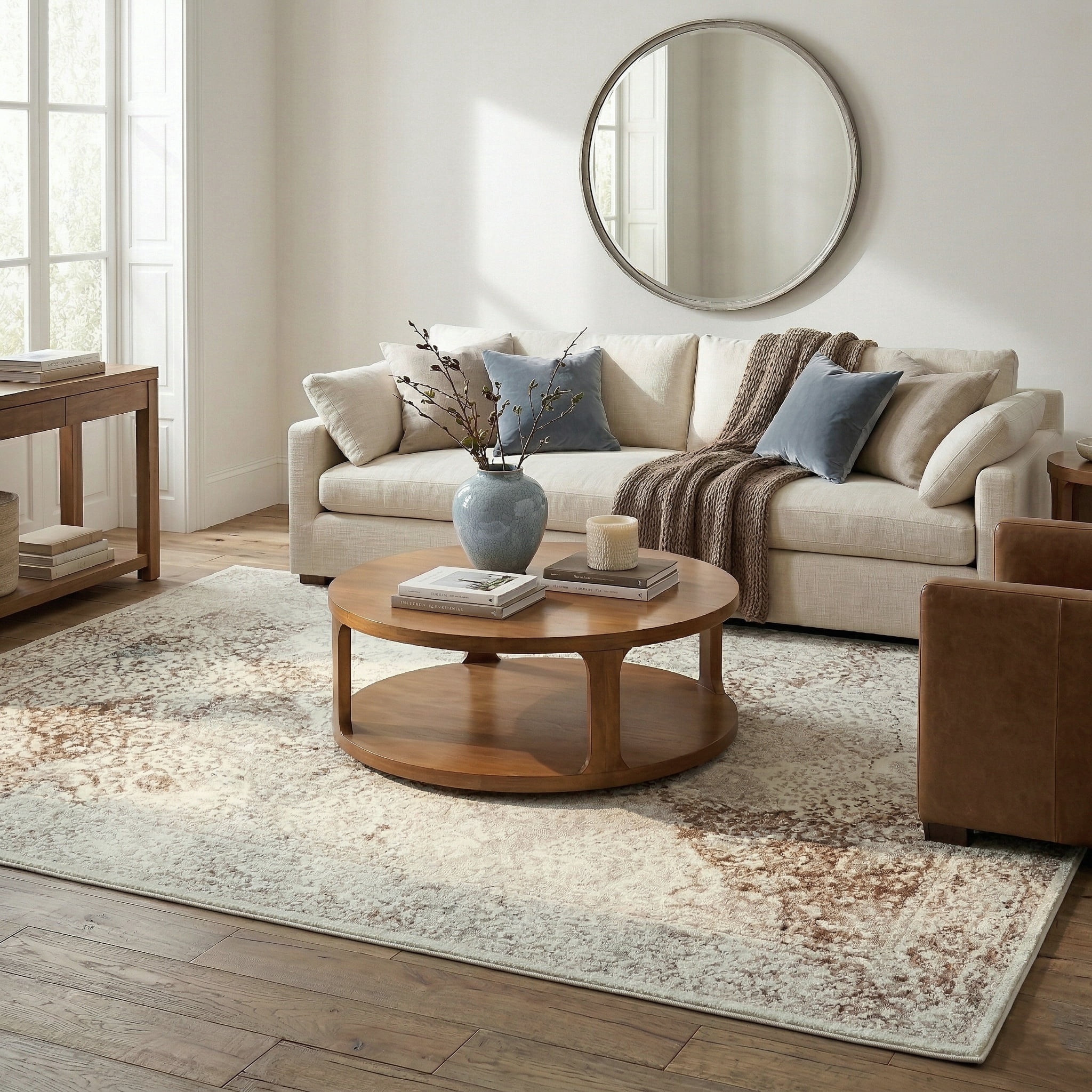Harlow Hill Bethany 5' x 7' Beige/Cream Diamond Durable Indoor Area Rug