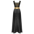 thumbnail image 2 of Miaeowve Robe Maxi Sans Manches pour Femmes Costume de Danse de Louange Tunique de Danse Liturgique d'Église Noire 3TG, 2 of 7