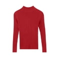 thumbnail image 4 of Otvok Women Mock Neck Ribbed Sweater, Long Sleeve Slim Fit Pullover, Solid Stretchy Layering Top for Fall Winter Daily Outfits, 4 of 7