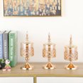 thumbnail image 1 of Adornos de estilo europeo Mesa de comedor de vidrio Cena romántica a la luz de las velas de estilo occidental Adornos de tres piezas Accesorios de boda Candelabro decorativo, 1 of 5