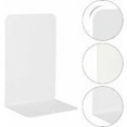 thumbnail image 3 of Apuakthei - Paquete de 6 sujetalibros de metal blanco para estantes, sujetalibros resistentes para sujetar libros, blocs de notas para estantes, libros pesados, decorativos, para el hogar, la, 3 of 5