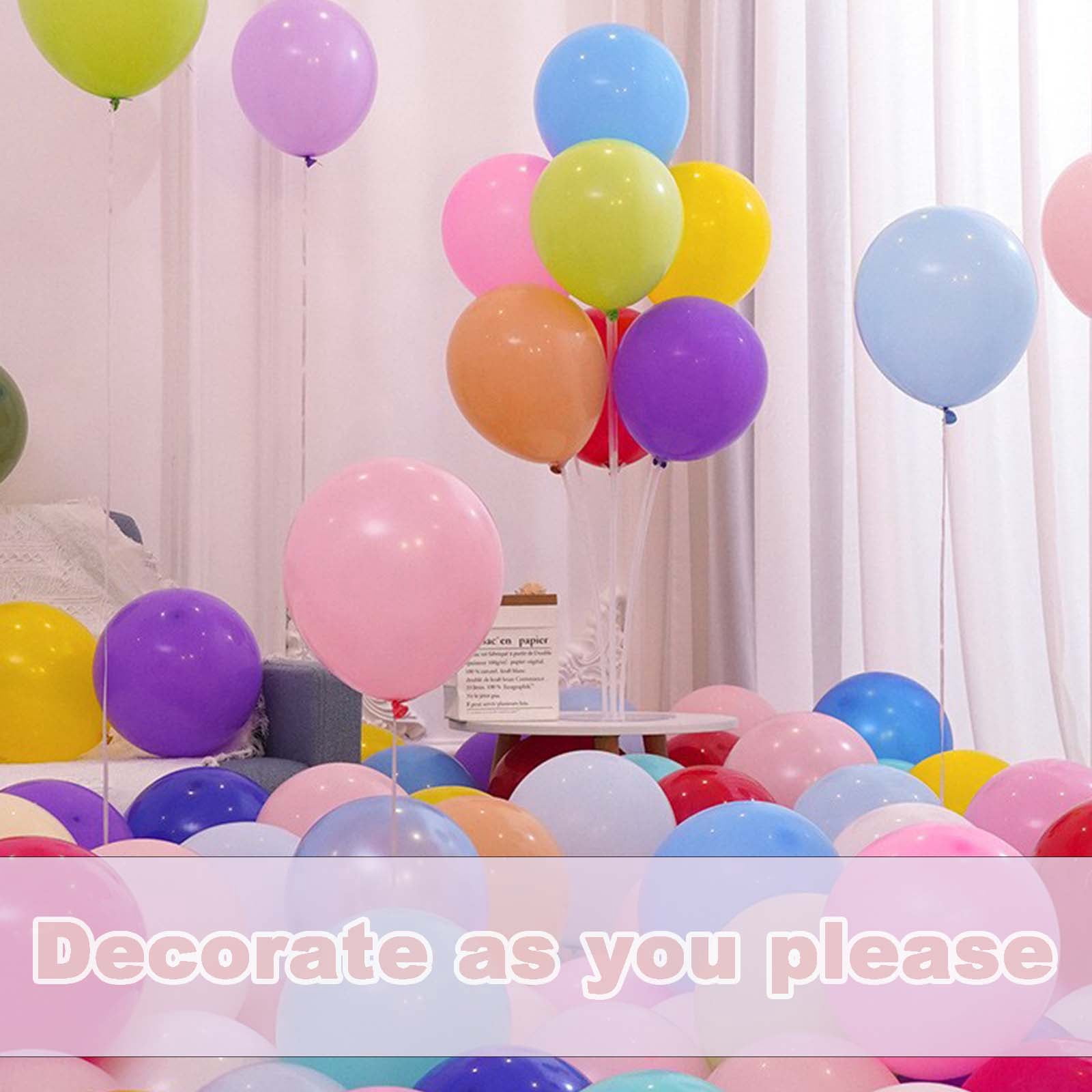 Balloons Pack of 100, Rainbow Set 12 Inch, Assorted Bright Colors, Made With Strong Multicolored Latex, For Helium Or Air Use. Kids Birthday Party Decoration Accessory (Assorted,