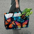 thumbnail image 7 of Butterfly Large Capacity Reusable Beach Bag with Storage Bins and Shopping Basket - Foldable Oxford Cloth Tote for Beach, Pool, and Laundry, 7 of 7