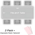 thumbnail image 5 of AUQ Pink Plastic Table Cloth Disposable 2 Pack,54 X 108 Inch Tablecloths for Valentines,Easter,Mothers Day Decorations,Baby Shower Birthday Party,Rectangle Table Cover, 5 of 7