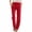Red, variant on Womens Sweatpants Linen High Waist Elastic Summer Beach Casual Wide Leg Sweatpants Women Beige L