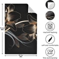 thumbnail image 4 of Kitchen Towels Black Flower Pattern Cleaning Towel Absorbent Hand Towels Tea Towels for Home Restaurant Dish Clean 28" x 18", 1PC, 4 of 6