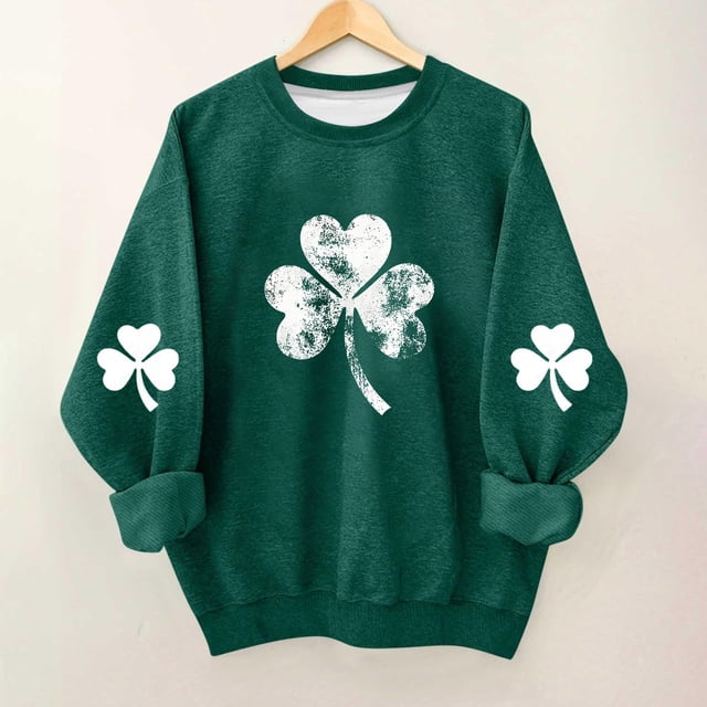 hengsof Chandail de Mode pour Enfants pour la Saint-Patrick, Chandail Graphique à Manches Longues et Col Rond pour les Festivités, Âges 1 à 13 Ans