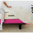 thumbnail image 3 of DNG Creations 1 Piece Box Spring Cover 100% Egyptian Cotton Wrap Around 4 Sides for Hotel & Home, Fits Box Springs up to 10 Inch Deep Pocket ( Solid Hot Pink - Olympic Queen ), 3 of 7