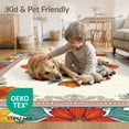 thumbnail image 4 of ODIKA 4'x6' Washable Area Rug Non-Slip, Chair-Friendly, Flatwoven Door Scroll Lgbt Striped Bold Motif Interlocking Doormat Welcome Refined for Home Office, Under Desk, 4 of 7