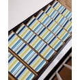 thumbnail image 3 of Teal Blue Stair Treads Non Slip for Steps Yellow Stripes Texture 7 Pcs Reusable Adhesive Stair Runner Mats for Dogs Elders Carpet Treads Rugs for Staircase 8x30 In, 3 of 7
