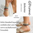 thumbnail image 3 of Boho Handmade Beads Multilayered Women Anklets Colorful Women Ankle Bracelets Beaded, 3 of 5