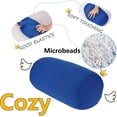thumbnail image 5 of Cuoff Microbead Bolster Tube Pillow Travel Essentials Squishy Roll Body Cushion Cylinder Bean Bag Throw Pillow Neck Arm Back Support for Plane Car Travel Recliner Sleeping Home Gift 12x6 in (Red), 5 of 9