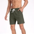 thumbnail image 6 of LMOIPLI Men's Quick Dry Loose Swim Trunks Casual Summer Elastic Waist Drawstring Swimsuit Athletic Lining Beach Shorts Brown XXXL, 6 of 9