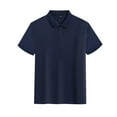 thumbnail image 2 of KYAIGUO 7-15T Boys Short Sleeves T-Shirt for Kids Summer Solid Color Lapel Cotton Tee Shirt Tops with Buttons, 2 of 10