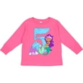 thumbnail image 3 of Inktastic Fifth Birthday Mermaid Girls Long Sleeve Toddler T-Shirt, 3 of 5
