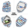 thumbnail image 5 of FORMRS Mini Backpack Purse for Women Quilted Travel Daypack Casual Shoulder Bag, Blue Sailboats, 5 of 7
