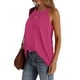 thumbnail image 3 of Blusas de verano para mujer Umfun; blusas de talla grande para mujer; blusas sin mangas, blusas casuales sin mangas, blusas sueltas, blusas casuales con cuello en V liso, blusas casuales sin mangas, 3 of 5