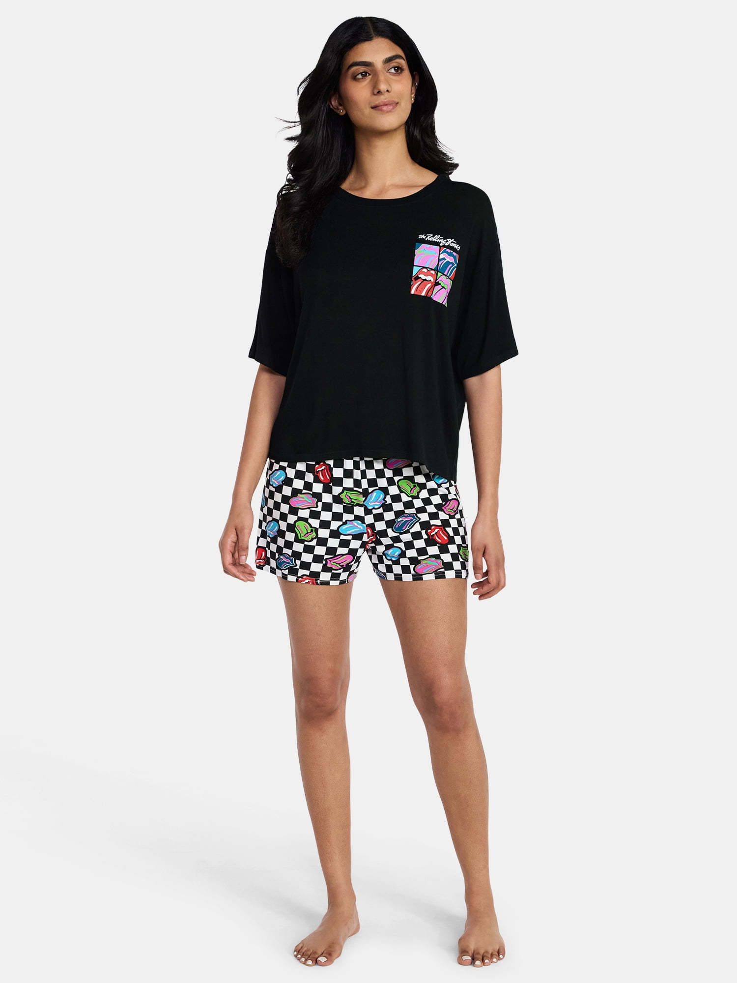 Rolling Stones Women's Pajama Set, 2-Piece, Sizes XS-3X