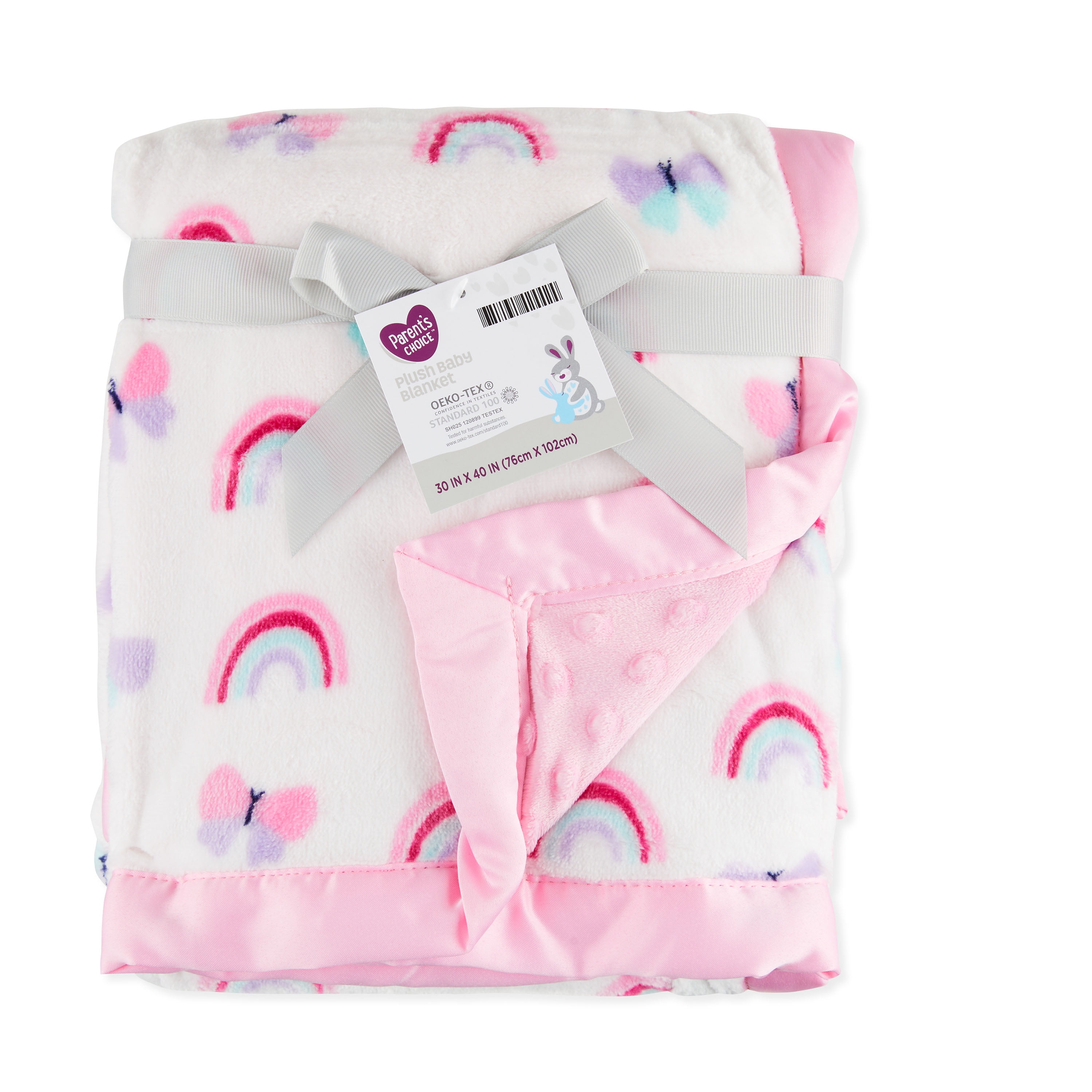 Parent s Choice Female Pink Butterfly Polyester Baby Blankets Walmart