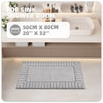 thumbnail image 3 of PABUBE Bathroom Rugs 20"x32", Absorbent Bath Mats Rugs for Bathroom Floor Non Slip Non Skid, Soft Shag Microfiber Machine Washable Shower Bath Mat for Bathroom Decor, Gray, 3 of 9