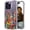 Pink Florals Field, variant on Compatible for iPhone 14 Pro Case for Women Girls Clear Design Cute, Protector Girly Transparent Hamsa Hand Evil Eyes Eye of Providence
