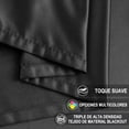 thumbnail image 4 of Nanwei Cortinas Blackout Opacasantiruido Térmico Opacas Para Estar/recámara Para 100% Poliéster De Sala Tela Impermeable Liso Y Suave 132 X 214cm En La Parte Superior Con Ojales 2 Paneles Negro, 4 of 4
